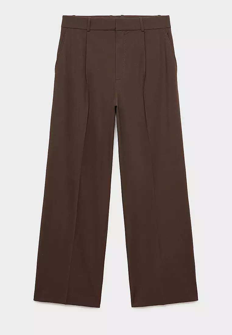Low-Rise Wide-Leg Trousers
