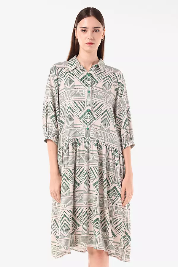 Minimal Moxy Dress Green Warna Green