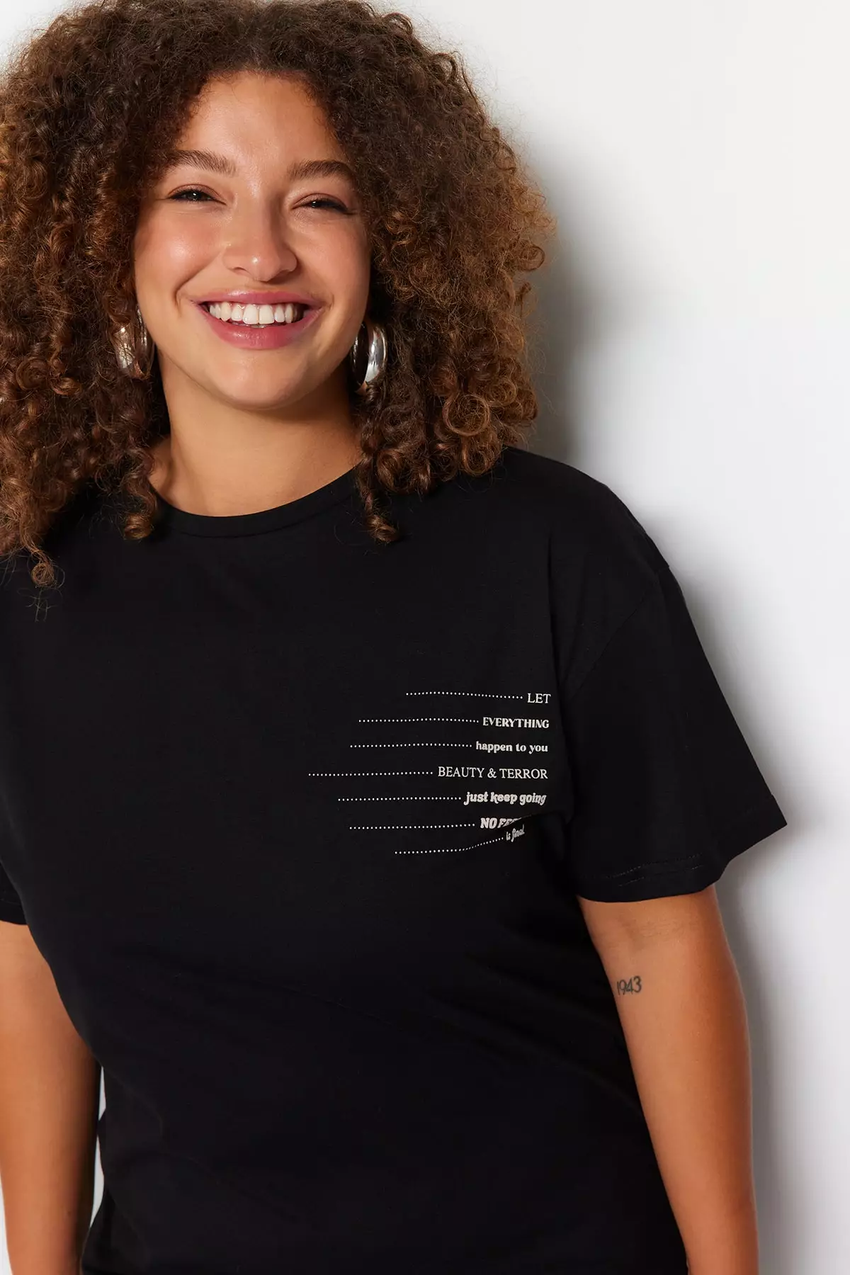 Plus Size Round Neck T-Shirt Dress