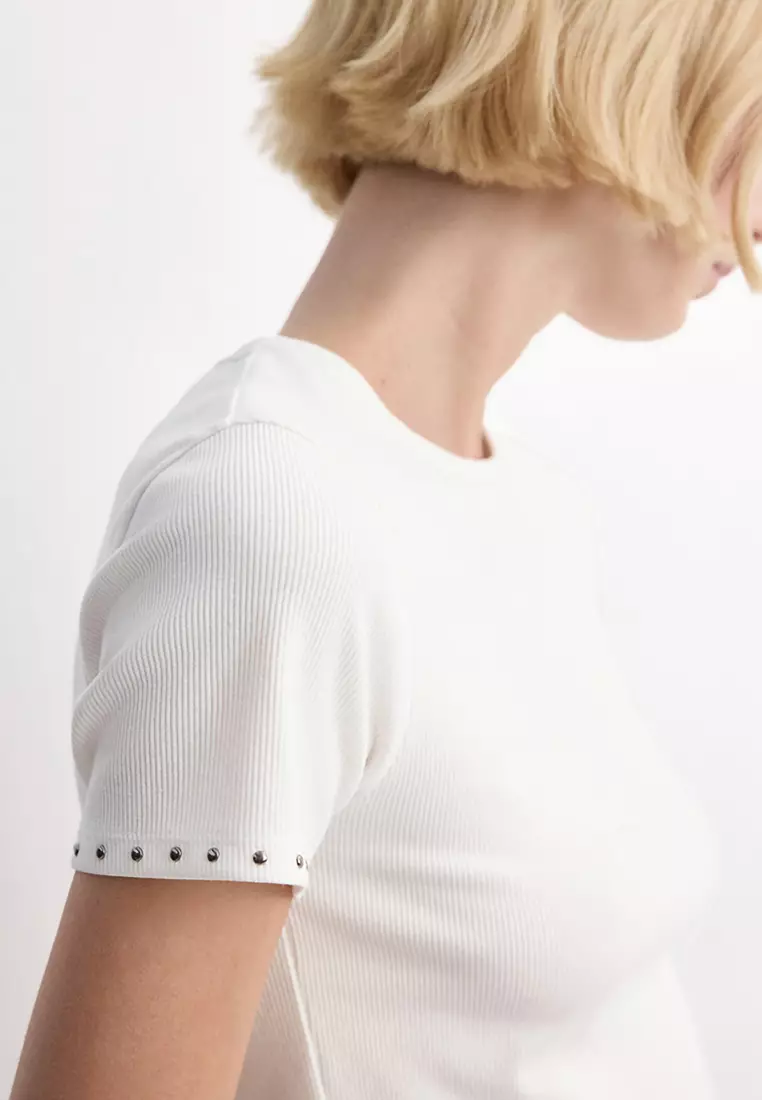 Short-Sleeve Studded T-Shirt