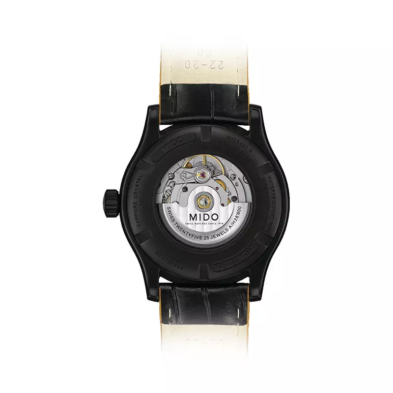 Jam Tangan Pria MIDO Multifort M005.430.36.051.80 Automatic Black Dial Black Leather Strap