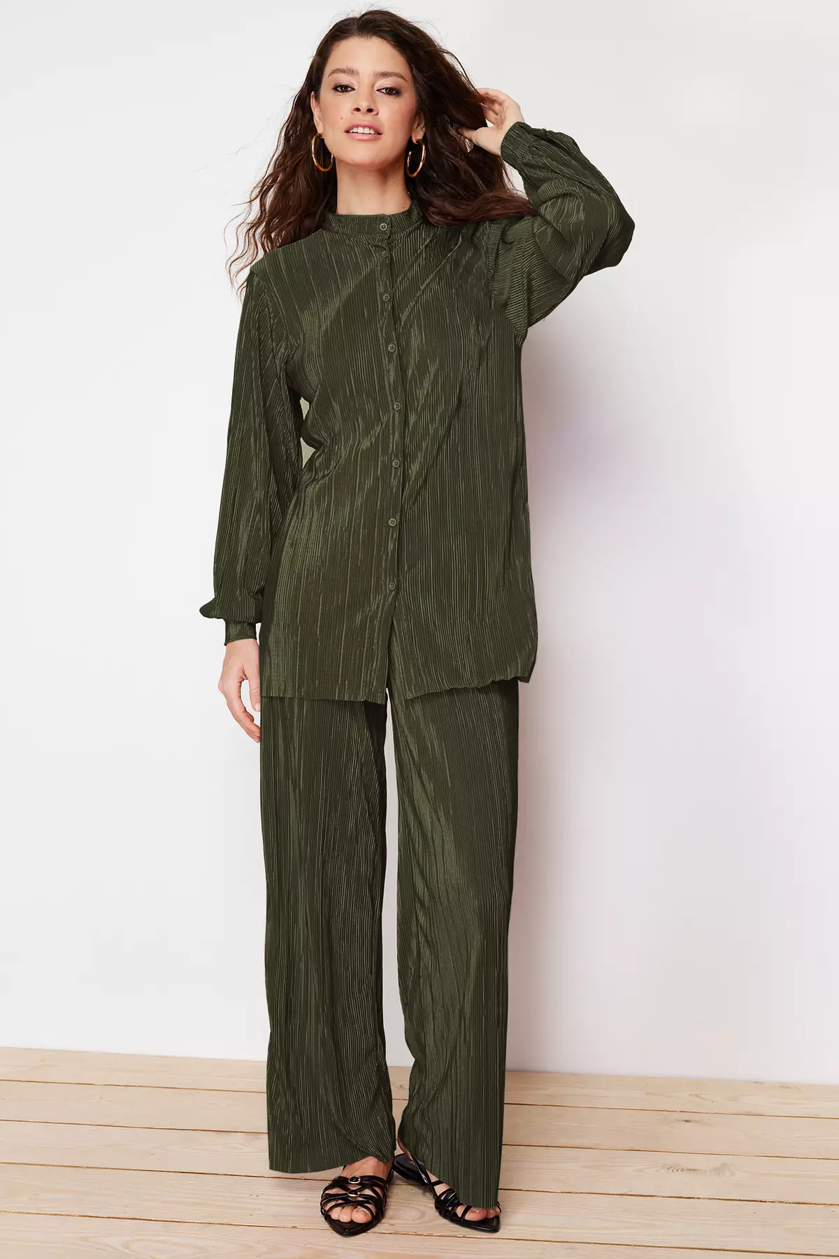 MODEST Pleated Knitted Bottom-Top Set