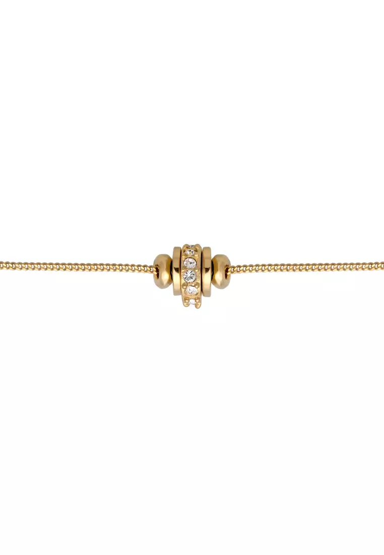 Necklace Choker Stone Link Chain Crystals Gold Plated Embellished with Crystals by Swarovski®