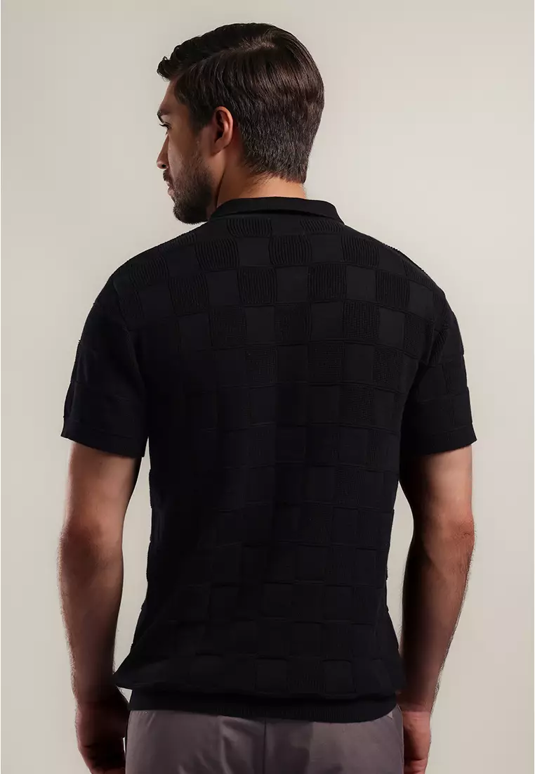 MOC - Kaos Polo Polos Pria Lengan Pendek Harold - Black