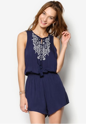 Love Embroidered Playsuit