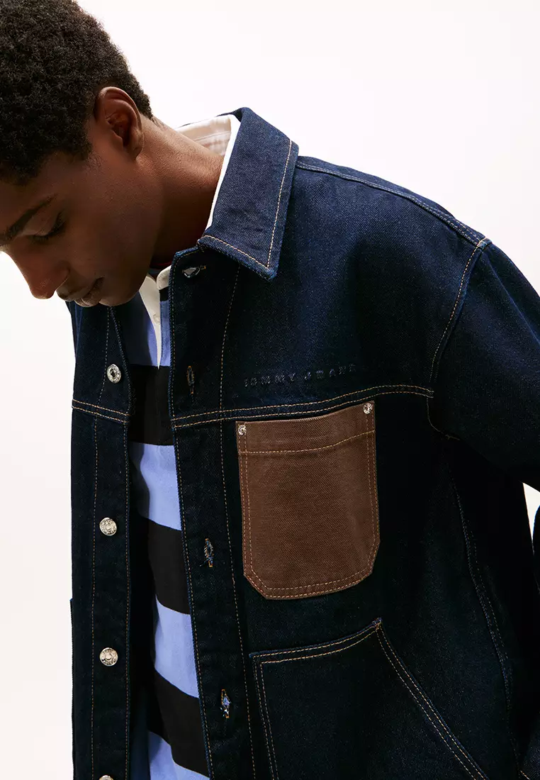 Relaxed Denim Chore Jacket - Tommy Jeans