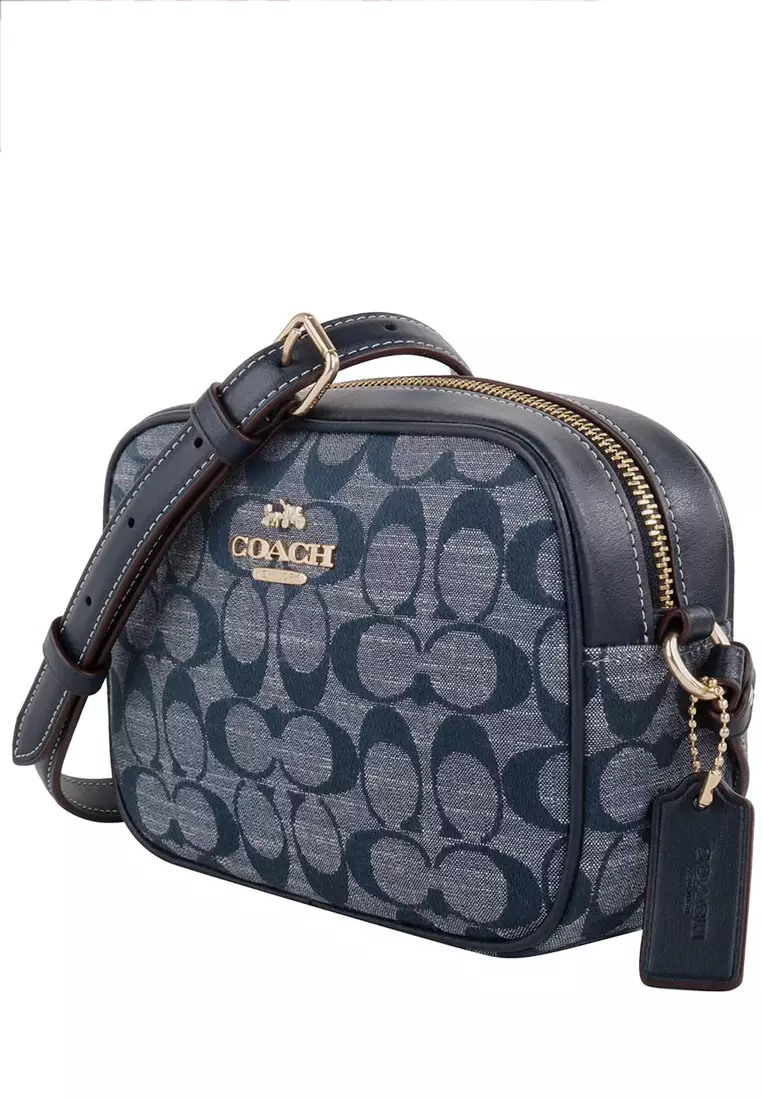 COACH®  Mini Camera Bag In Signature Chambray