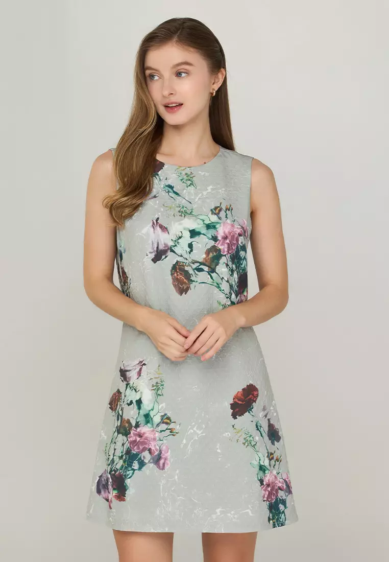 Paper dolls floral print dress outlet