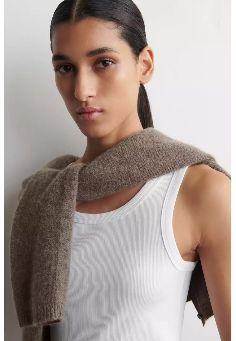 RIBBED COTTON TANK TOP