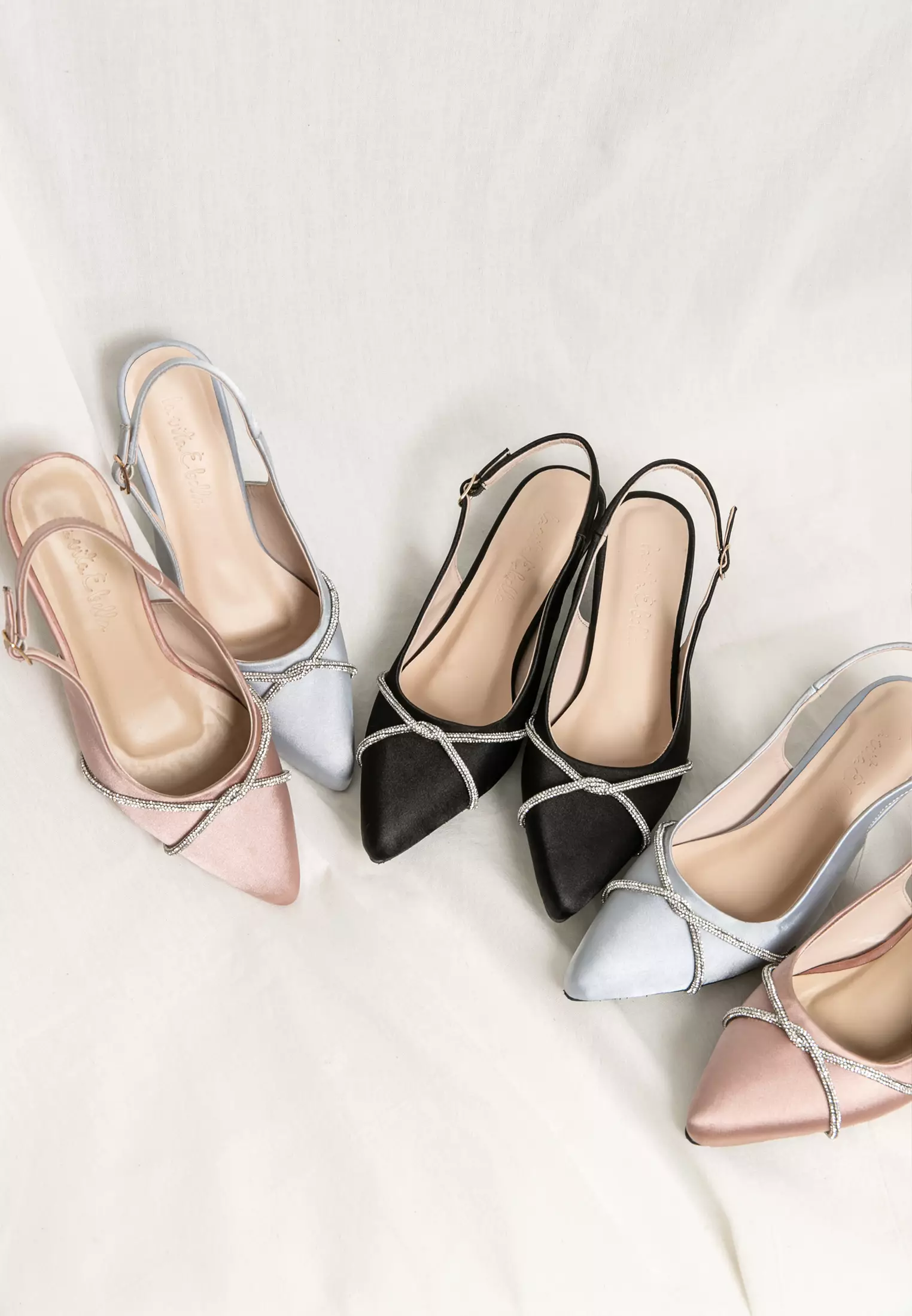 Quinn Pointed Toe Slingback Stiletto Heels Sepatu Wanita Pesta