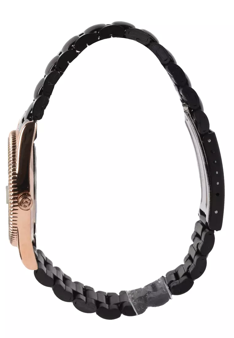 Mirage - Jam Tangan Pria - Rosegold - Black Stainless Steel Bracelet - 1579M-M