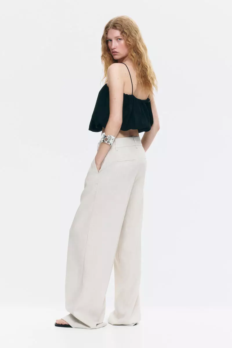 Wide tailored trousers