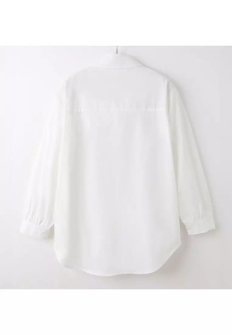 Loose Fit Layered Knit Vest Shirt Tunic – Casual Long Sleeve Oversized Top [AB20081]