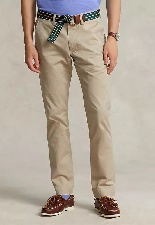 Stretch Slim Fit Washed Chino Pant