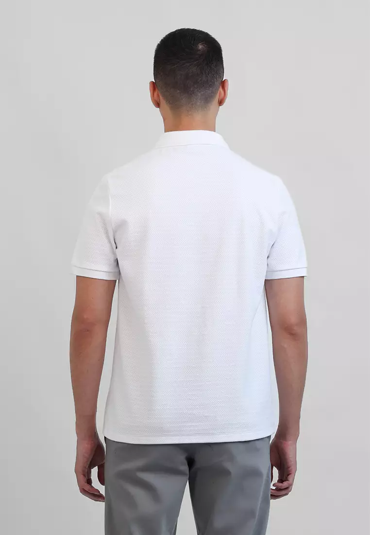 MOC Kaos Polo Lengan Pendek Pria LEO - WHITE