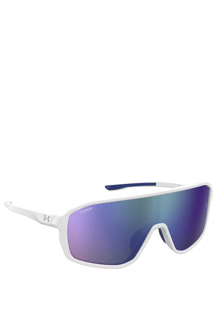 UNDER ARMOUR Sunglasses UA GAMEDAY/G-WWK-W1, MASK Shape with MATTE WHITE BLUE Color