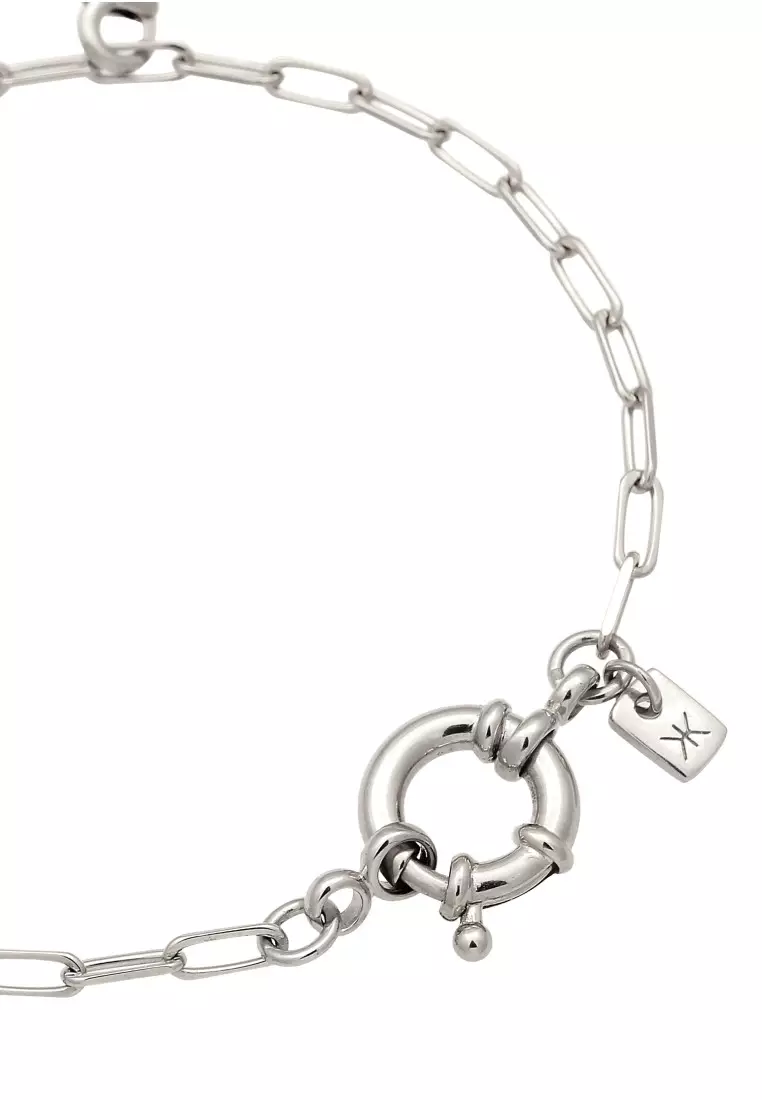 EXCLUSIVE Gelang Perhiasan Perak 925 Pria Smiling Face Long Link Chain