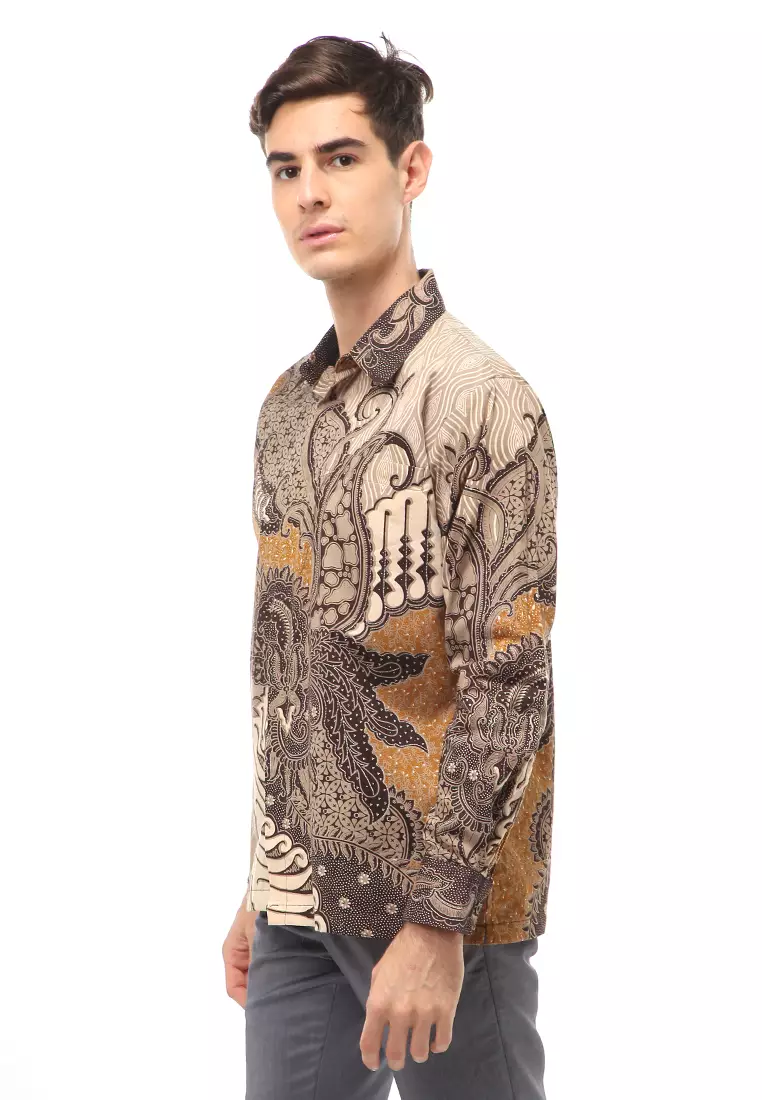 Kendrick Atasan Formal Kemeja Batik Pria Kresna Long Sleeve Material Cotton ORIGINAL