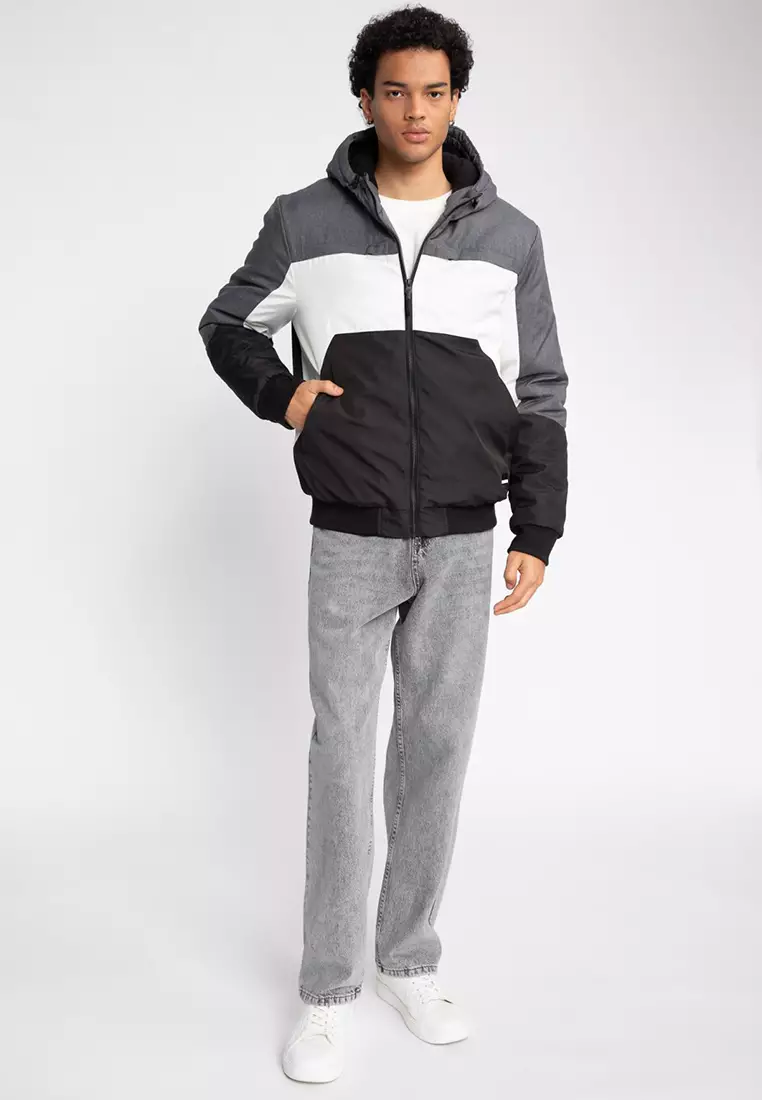 Color-Blocking Slim Jacket