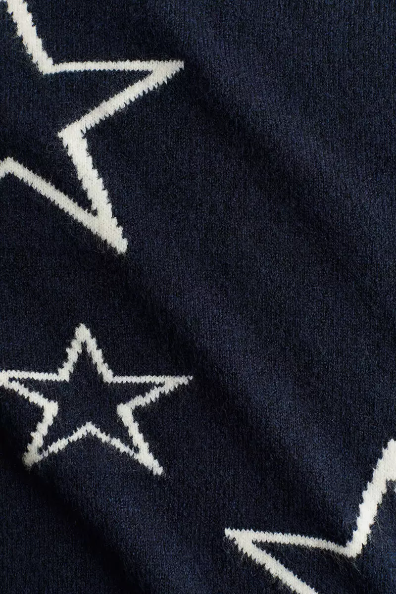 Loose-fit motif-detail jumper