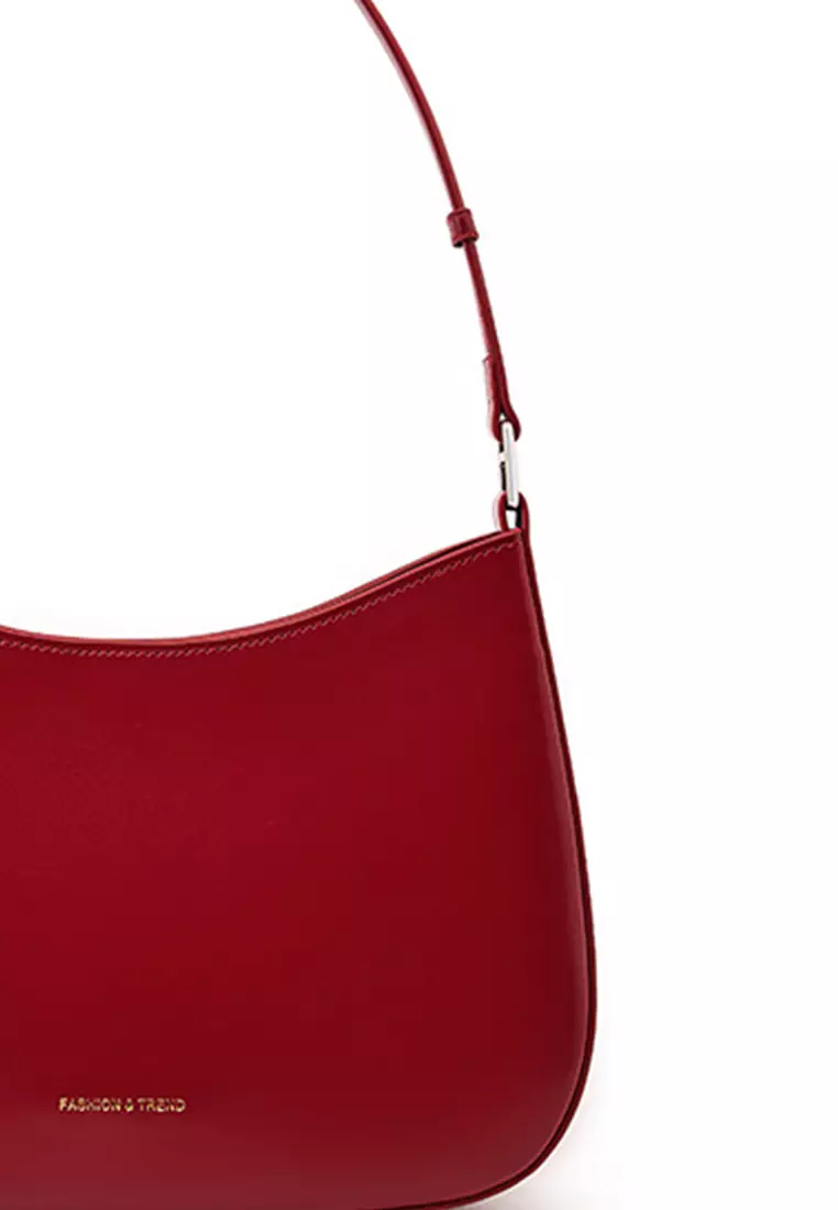 Red clearance leather hobo