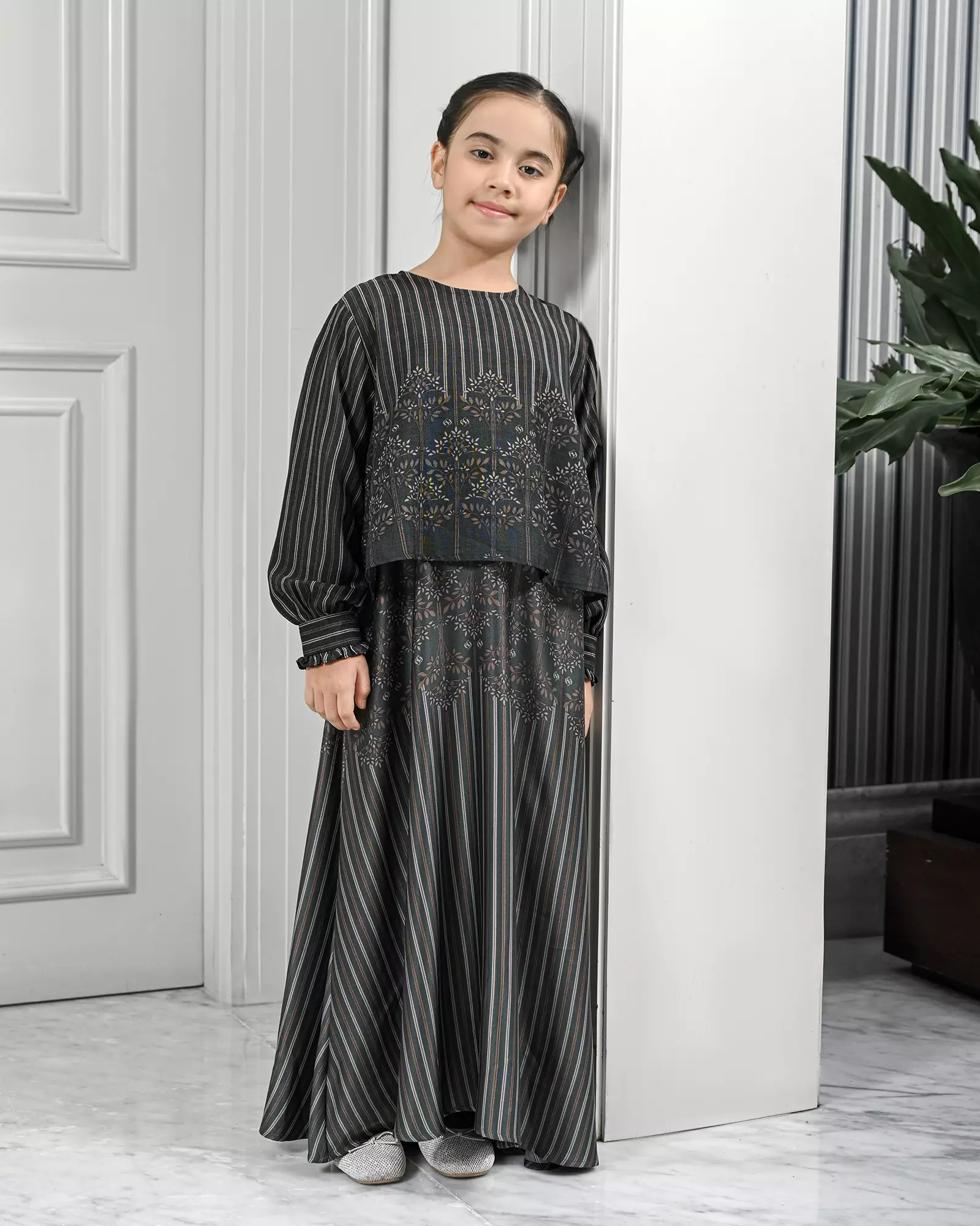 Geulis.id KIDS HANALIKA MAXI DRESS / DRESS ANAK / BAJU LEBARAN - EMERALD