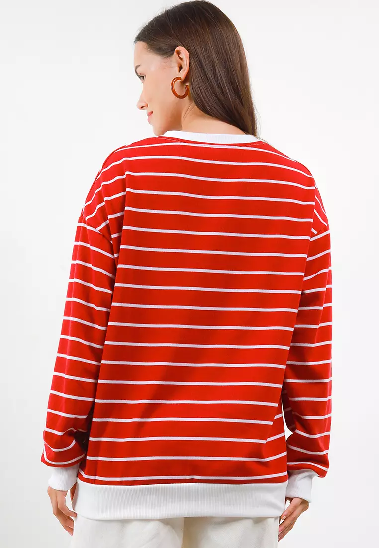 Sweater Lengan Panjang Long Sleeve Stripe