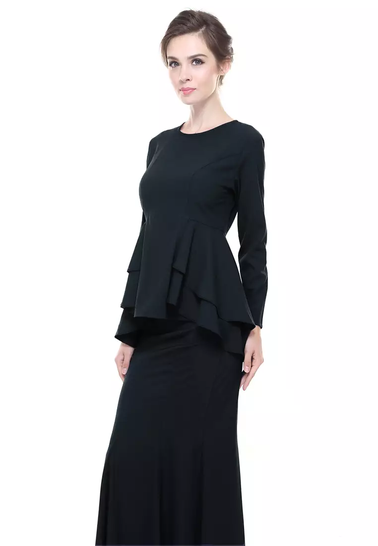 Lora Peplum in Black