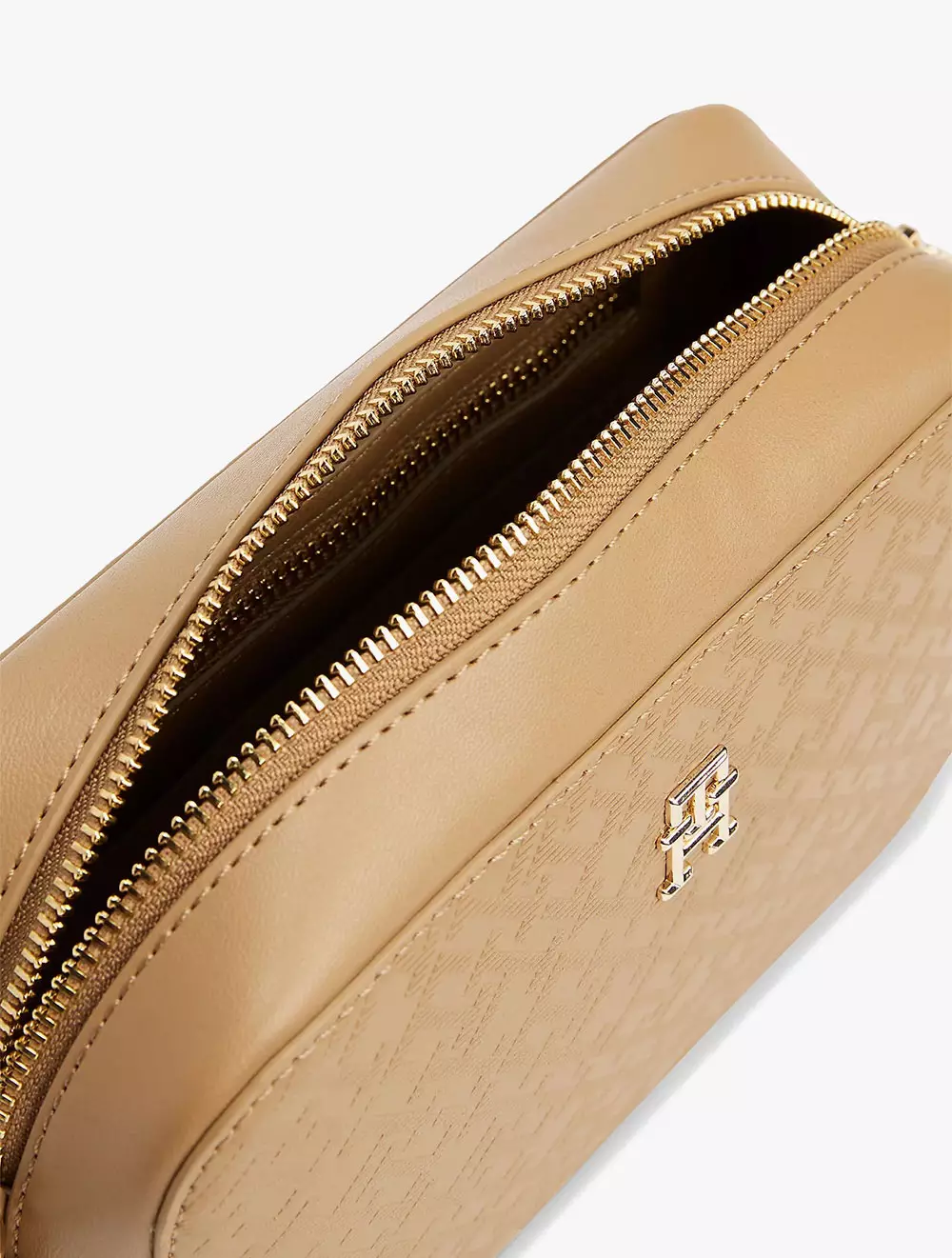 Tommy Hilfiger - Textured Monogram Crossbody Bag - Brown