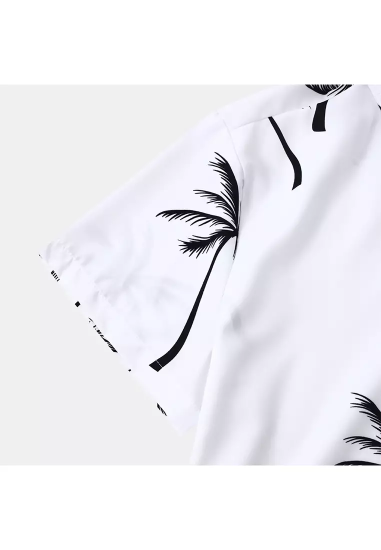 Hawaiian Print Short-Sleeved Shirt YL-C254