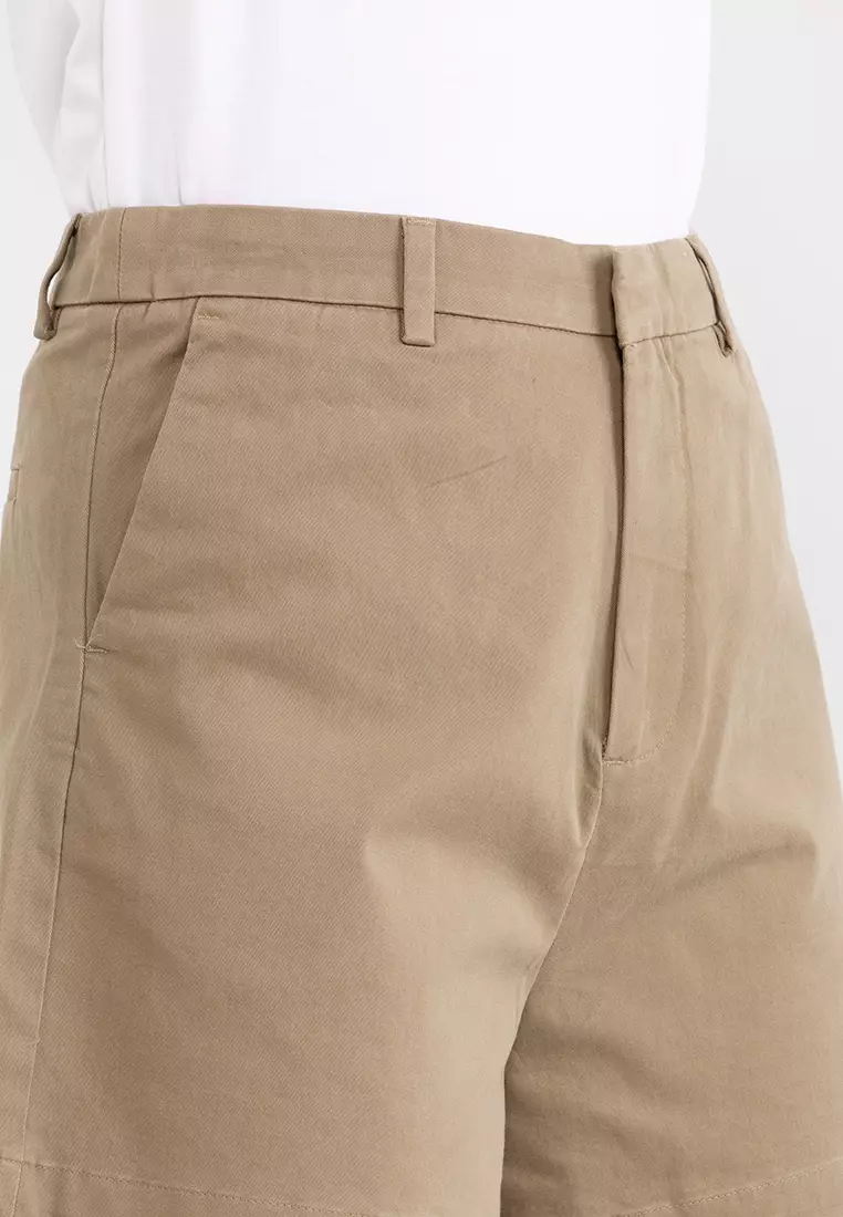 Hi Rise Twill Shorts