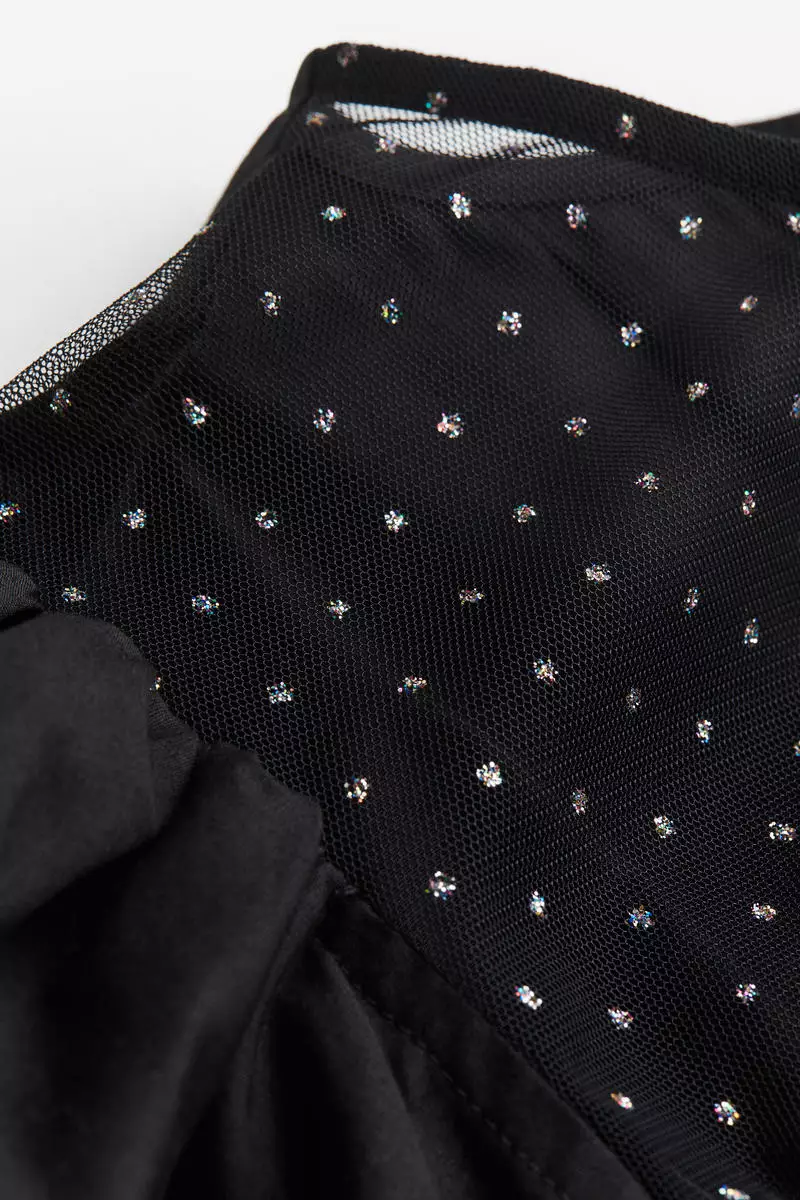 Rhinestone-embellished crop top