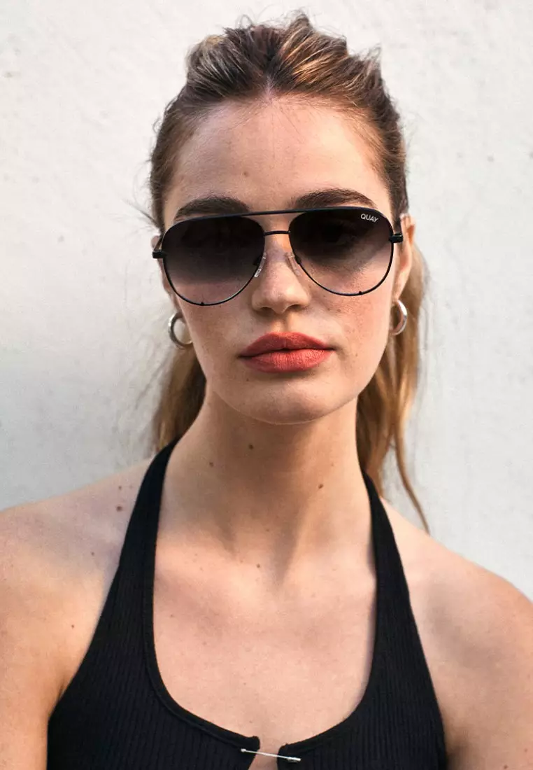 High Key Micro Sunglasses - Black/Fade