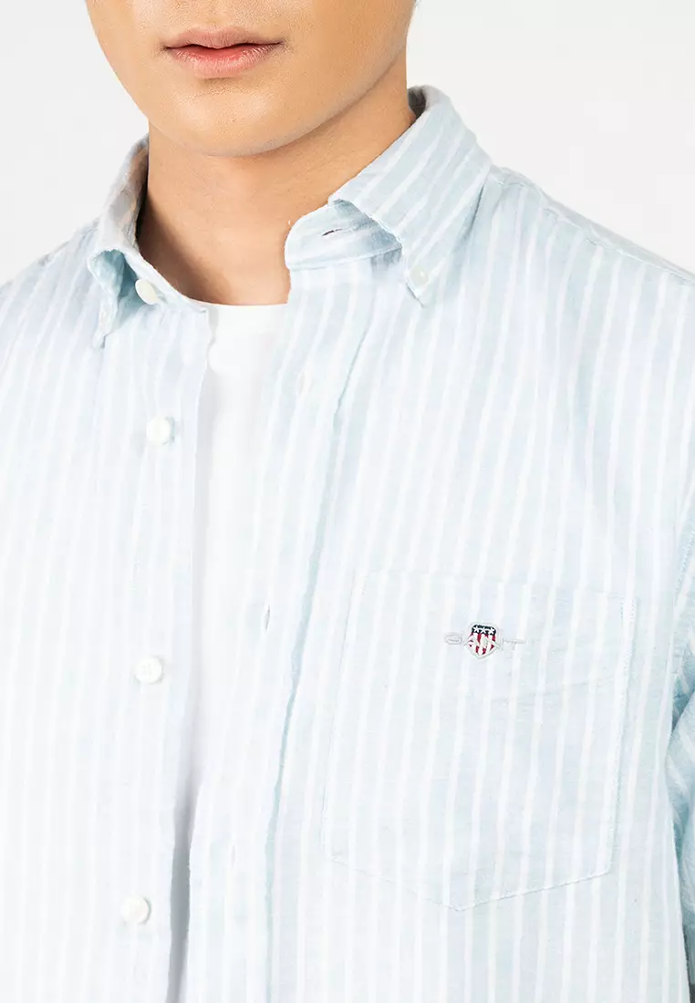 Cotton Linen Stripe Shirt