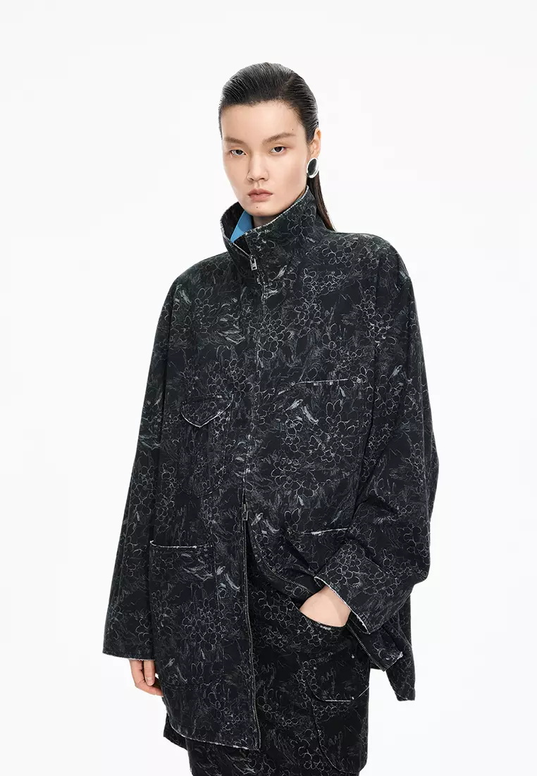 Cotton Pattern Element OVERSIZE Jacket