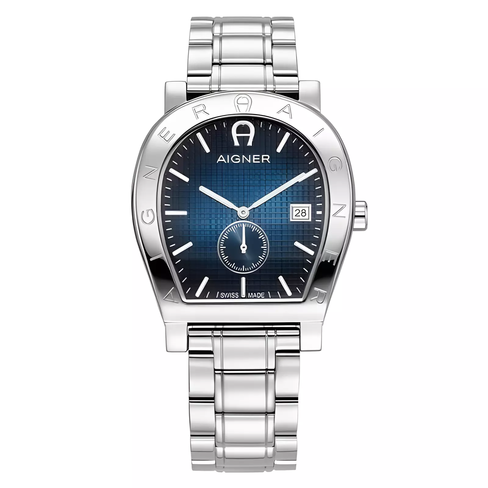 Aigner Daiano - Jam Tangan Analog Pria - Blue Dial - All Silver Stainless Steel - AGW.269006 