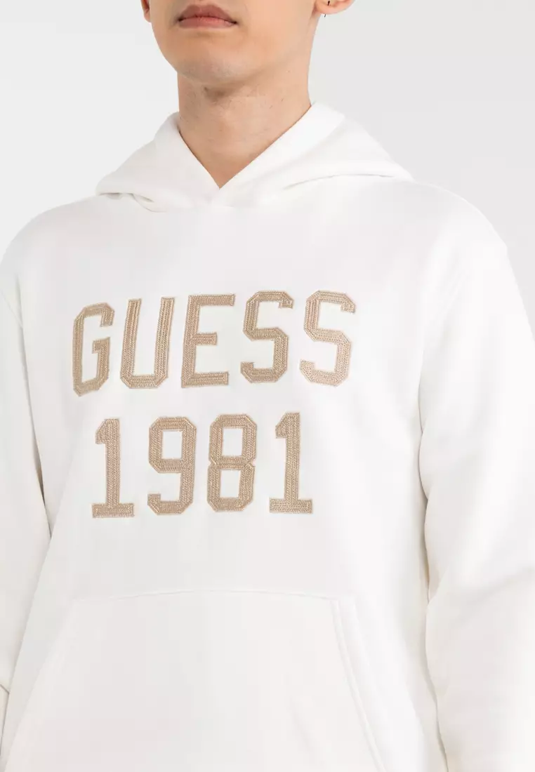 Guess white hoodie cheap