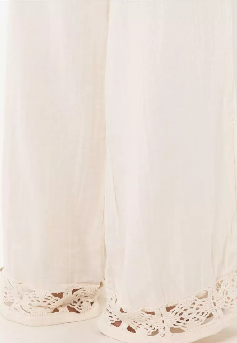Woven Wide Leg Beach Pants - Asia Fit