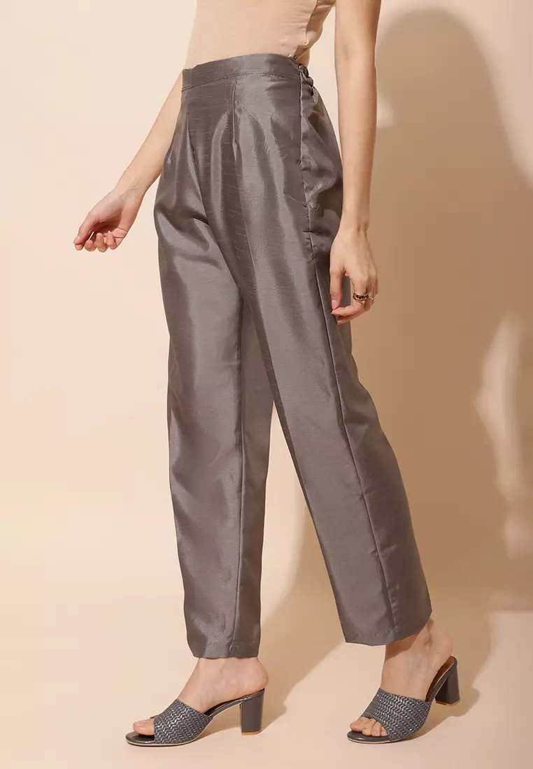 Chanira Festive Arifa Pants-Silver Grey