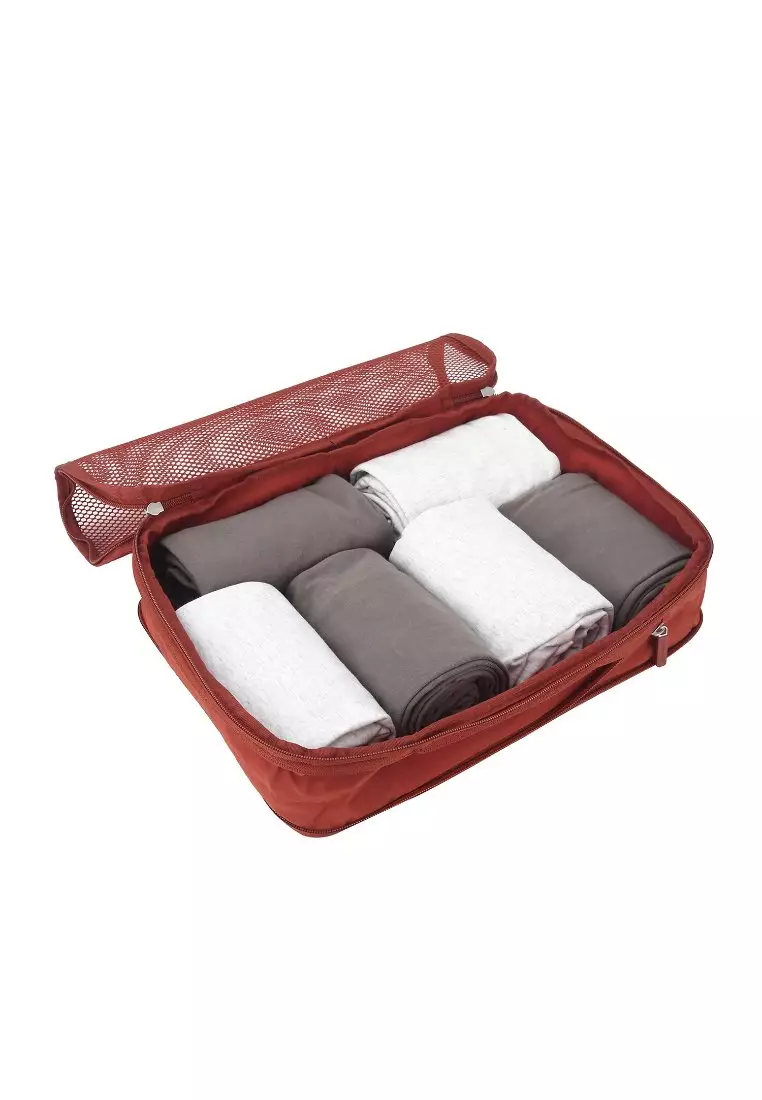 Crossing Waterproof Ripstop Nylon Compression Packing Cube Set (2-Piece Set) - Rust Orange