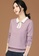 A-IN GIRLS purple Fashionable Lapel Sweater 3C612AA5D1C619GS_4