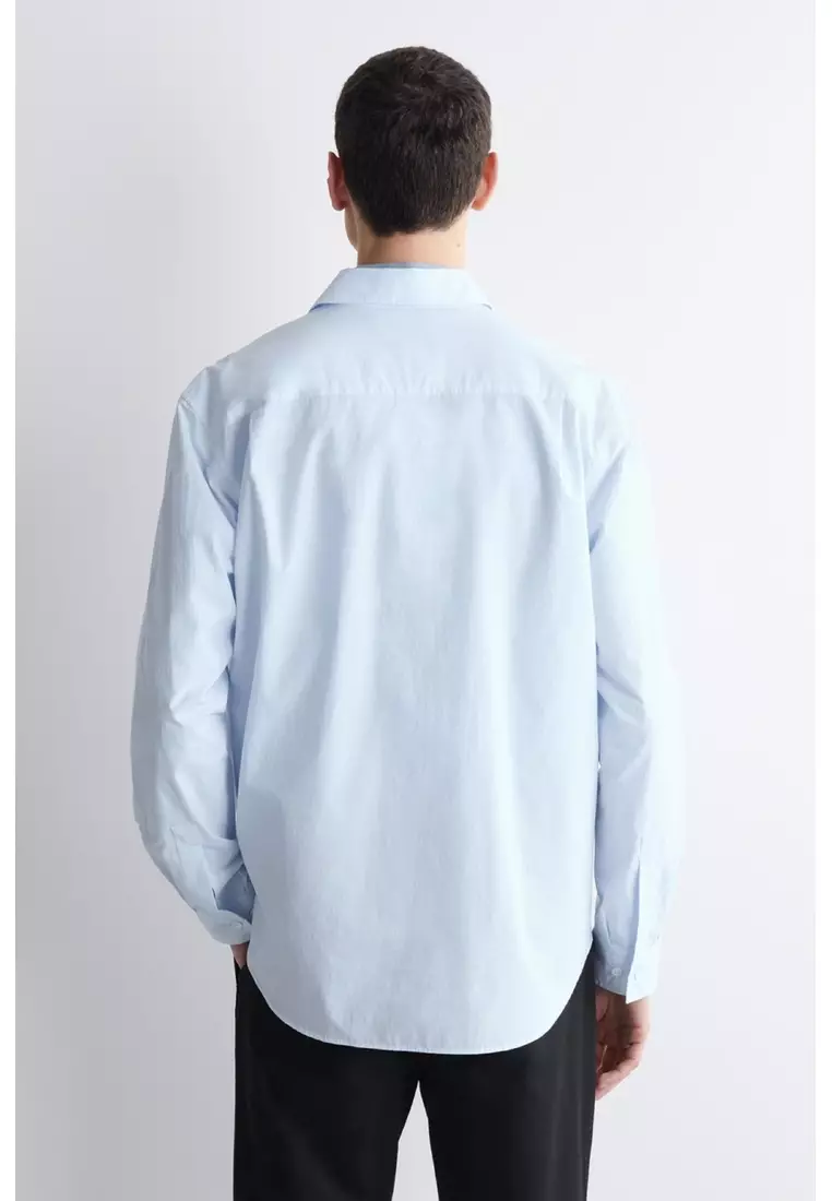 RELAXED PIMA COTTON-POPLIN SHIRT