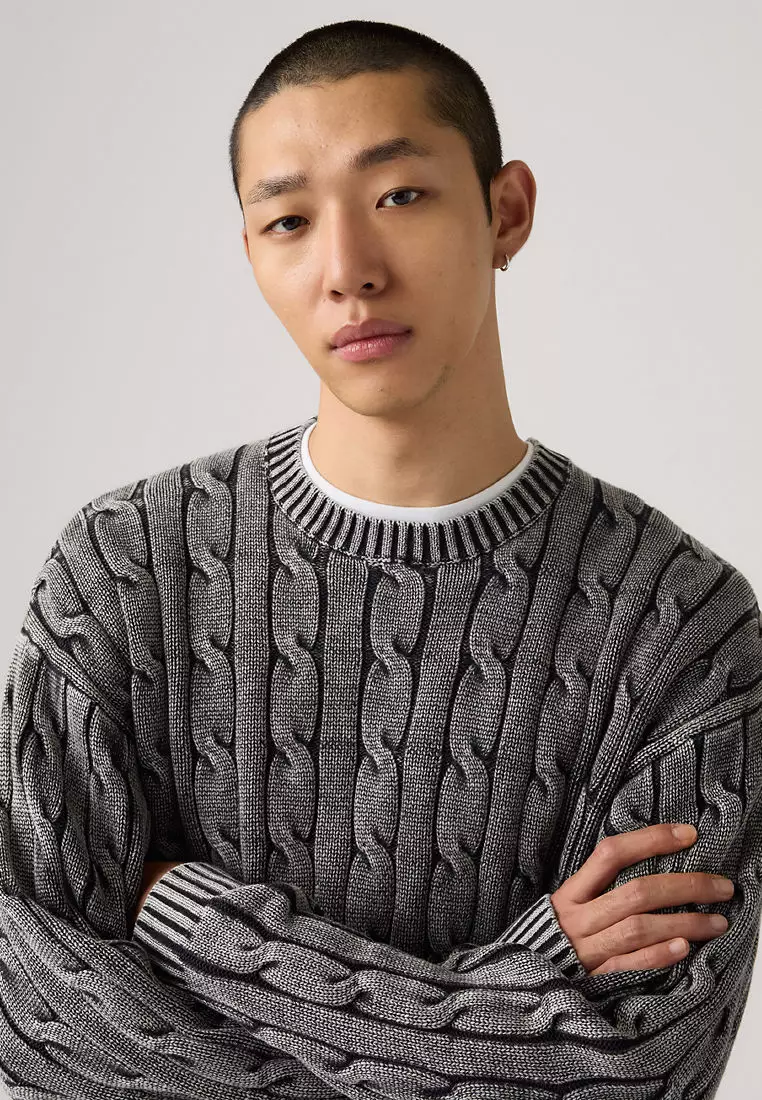 Levi's® Men's Carmel Cable Crew Sweater (0058W-0002)