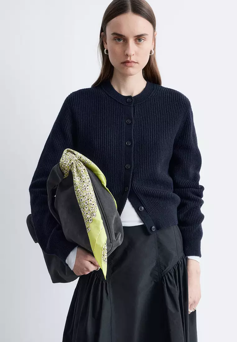 羊毛混紡針織外套