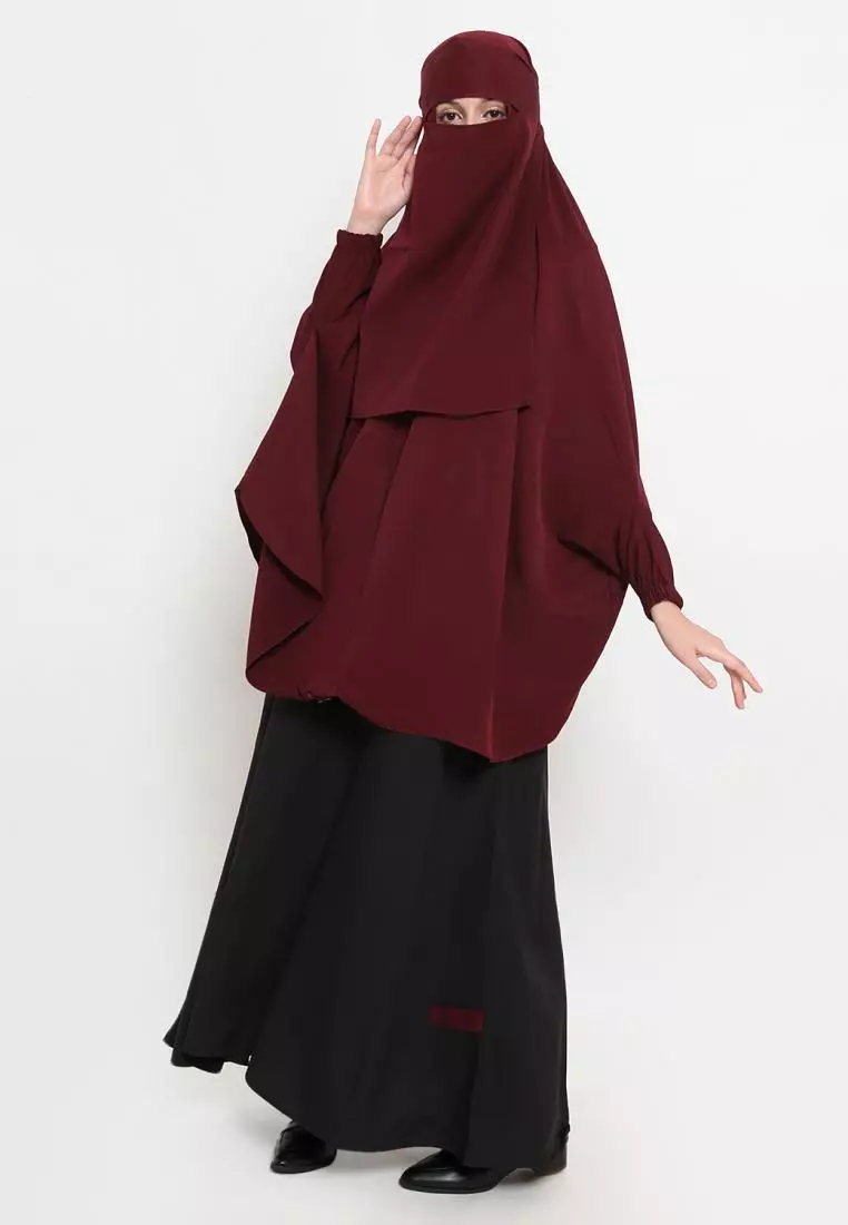 Queenza Set Gamis Wanita Muslimah By Zayidan Madeena Yukensi - Hitam