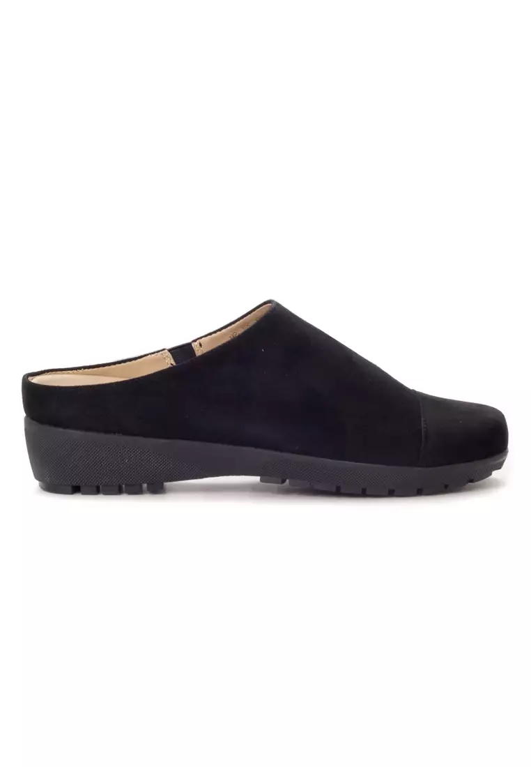 Fran nubuck black clogs on sale