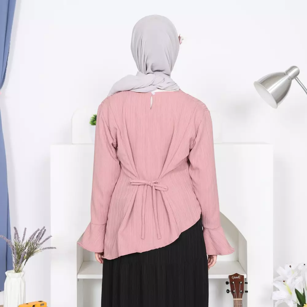 Giselle Blouse Asimetris - Dove M19825 R57S3