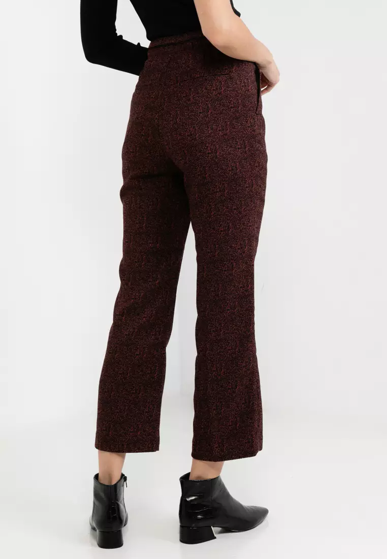 Buy JEANASiS Front Slit Jacquard Straight-Leg Trousers 2025 Online  