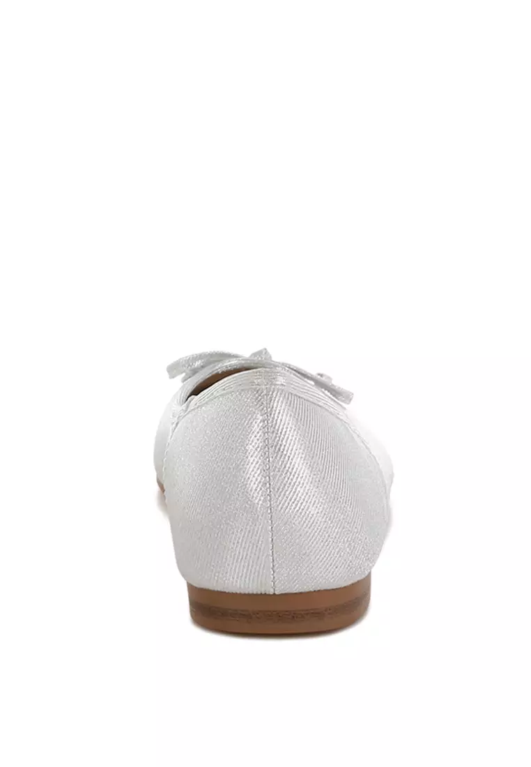 Metallic Ballet Flats in Silver