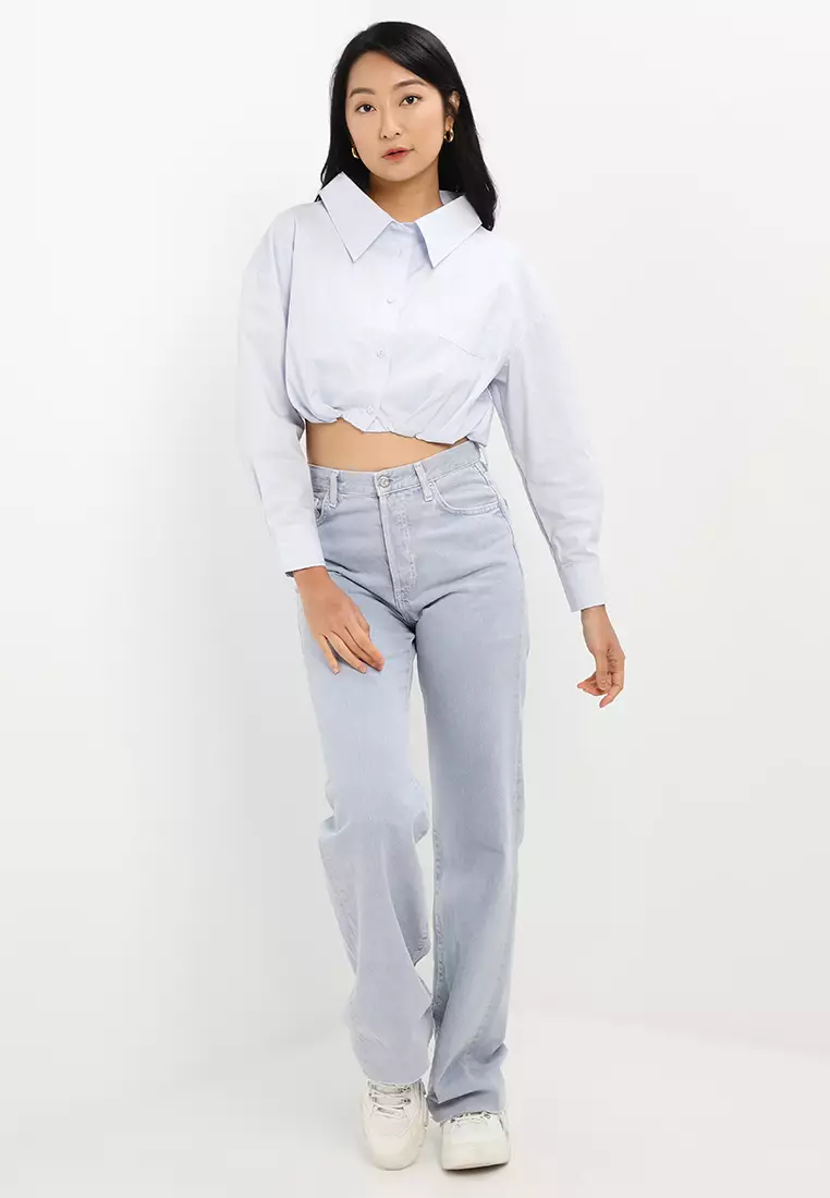 Buy Urban Revivo Asymmetrical Hem Long Sleeve Shirt Online